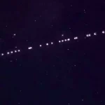 رقص نور کهکشان در آسمان پالمیرای باستانی