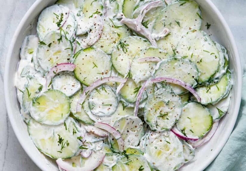 سالاد خامه ای خیار؛ تجربه ای متفاوت و خوشمزه