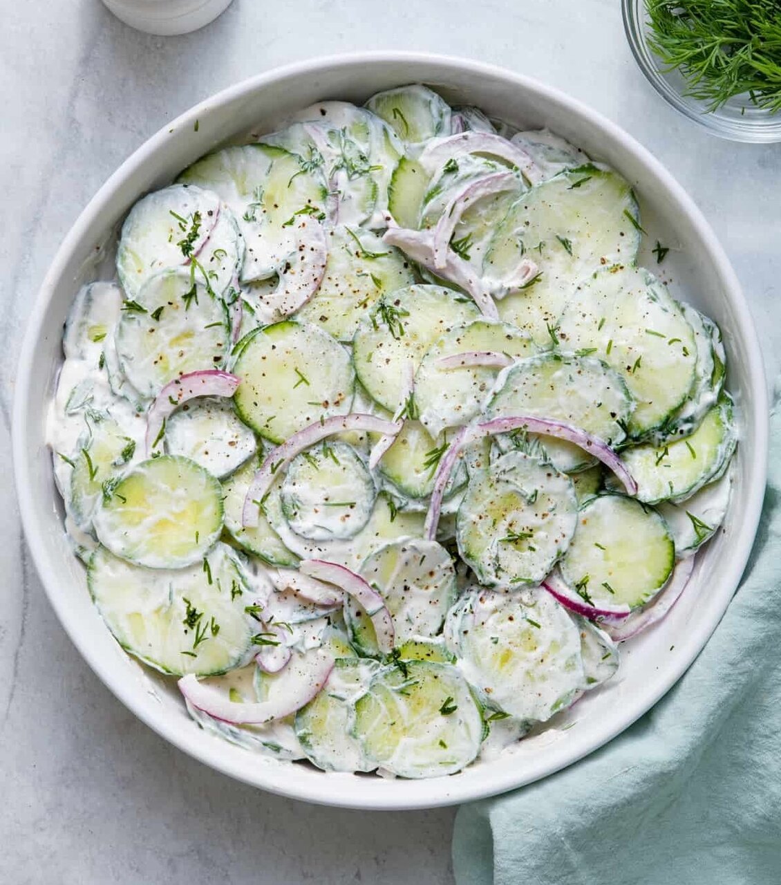 سالاد خامه ای خیار؛ تجربه ای متفاوت و خوشمزه